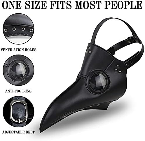 NC Halloween Plague Doctor Mask Steampunk Costume Set