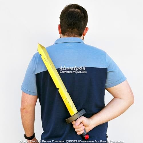 Golden Battle Sword Costume Prop for Fantasy Fans