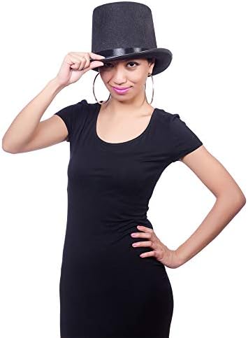 SkeletEE Black Felt Top Hat - Tuxedo Magician Costume