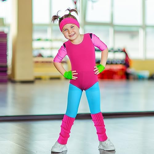 Giegxin Kids 80s Workout Costume Halloween Accessory Set