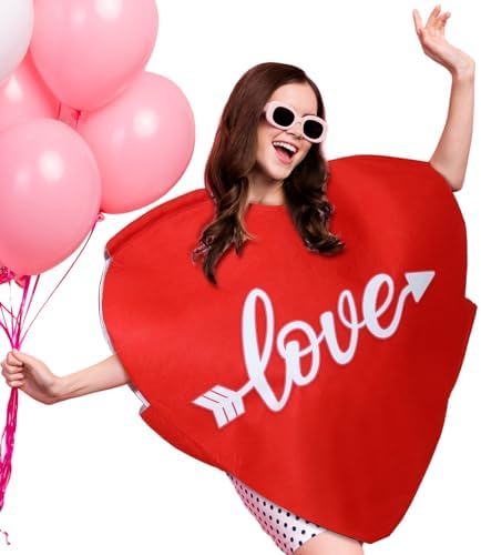 Xtinmee Red Heart Costume The Perfect for Cosplay and Special Occasions