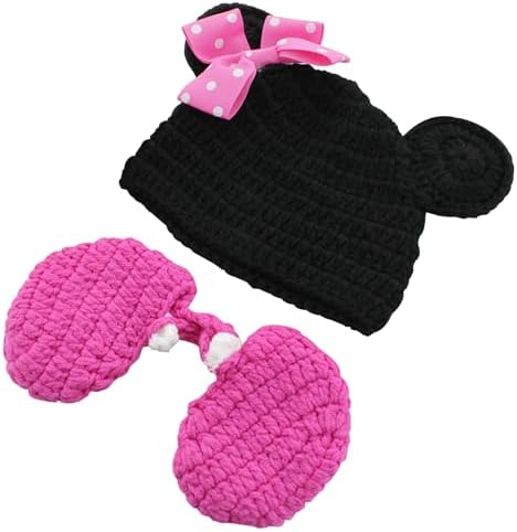JASTORE PHOTOGRAPHY PROP BABY COSTUME - CUTE CROCHET MICE