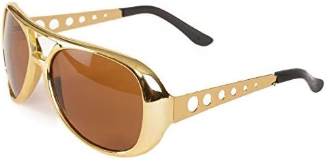 Big Mos Toys Rockstar 50s Sunglasses Gold Aviator Frames