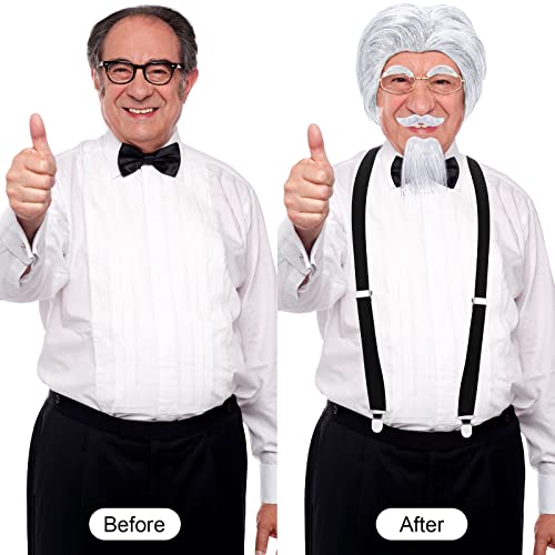Quick-ship Grandpa Old Man Wig Set for Perfect Grandpa Look