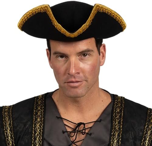 Spooktacular Black Pirate Hat Perfect for Halloween and Role-Play