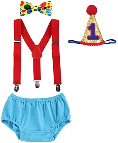 IWEMEK Baby Boys 1st Birthday Social Club Dress Up Set