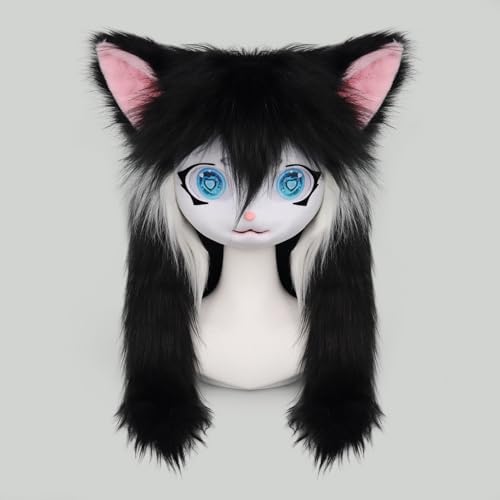 SMILETERNITY Animal Head Cat Fursuit Cut Mask Costume prop