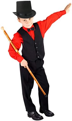 SkeletEE Black Felt Top Hat - Tuxedo Magician Costume