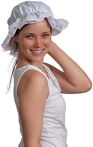 SkeidWhite Mob Cap for Halloween Colonial Costs