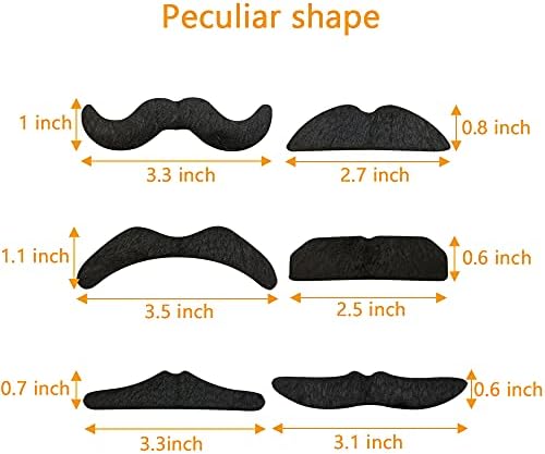 48-Piece Self-Adhesive Fake Mustaches for Halloween Party Accessories