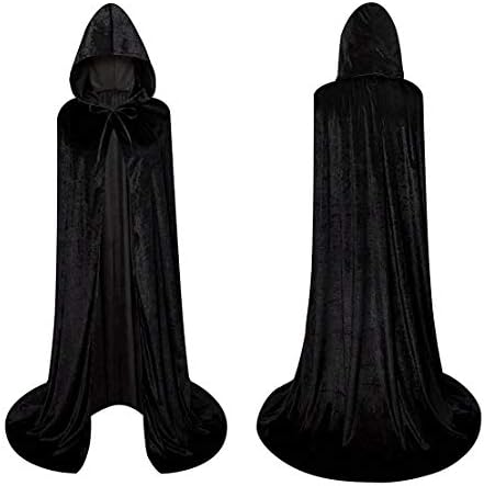 Full Length Halloween Robe Cloak Long Velvet Cape for Men Women