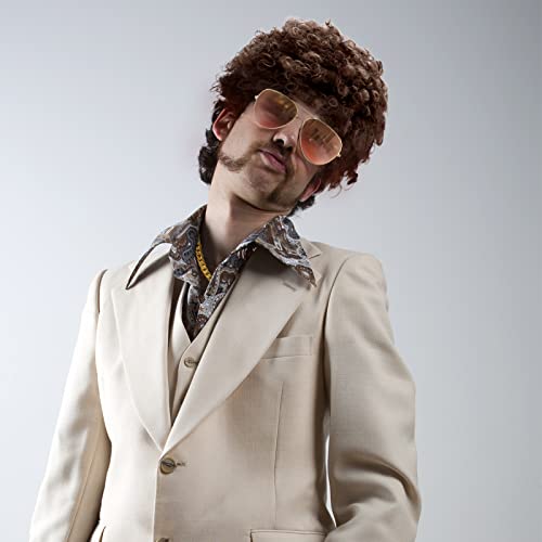 Genuine Retro 70s Hippie Disco Costume Set for Men