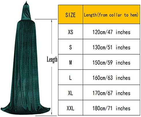 Stylish Halloween Robe Unisex Soft Velvet Full Long Kapes