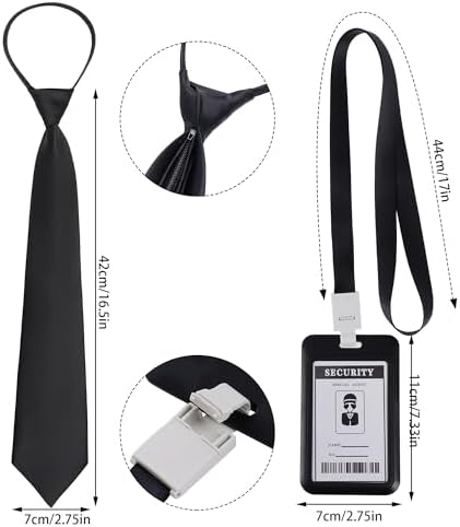 16-Piece Agent Costume Set for Halloween More