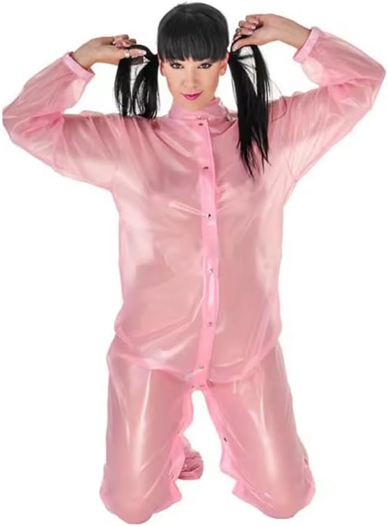 FMinMaxs High-Quality Adult Baby BodysuitClear PVC Halloween Costume