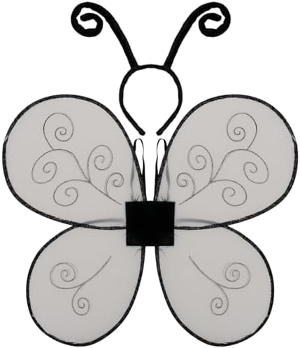 Funcredible Black Butterfly Wings Headband Costume Set