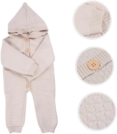 Knitted Jumpsuit for Toddlers with Rabbit Hair Decor
