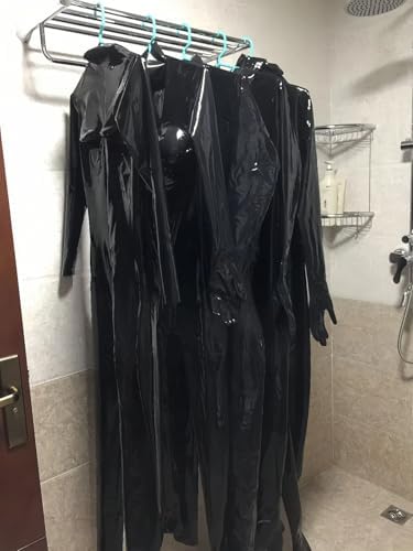 Dorafei Latex Catsuit with Front Zipper Bodysuit Fancy Casual