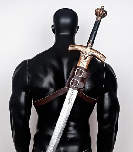 Medieval Leather Back Sword Shoulder Holster Adjustable
