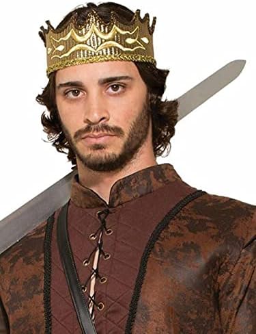 Mens Rubies Kings Crown Hat - Medieval Fantasy Design