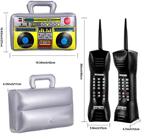 Sumind 80s 90sRetroDress Up Kit Inflatable