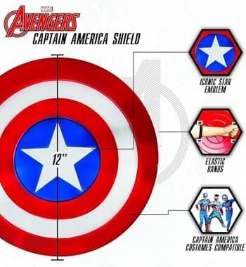 Captain America 12 Shield Kids Halloween Costume Accessory