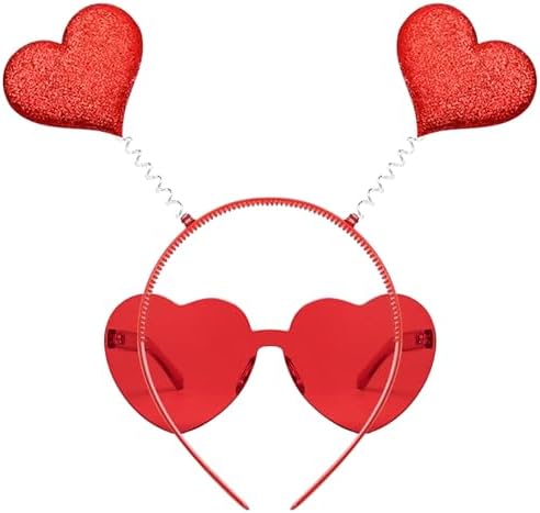 Romantic Valentines Day Headband Glasses Set