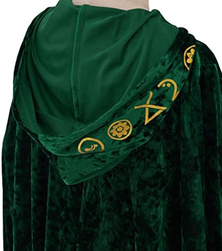 RocailleCos Winifred Sanderson Halloween Costume Cloak Green Velvet Robe