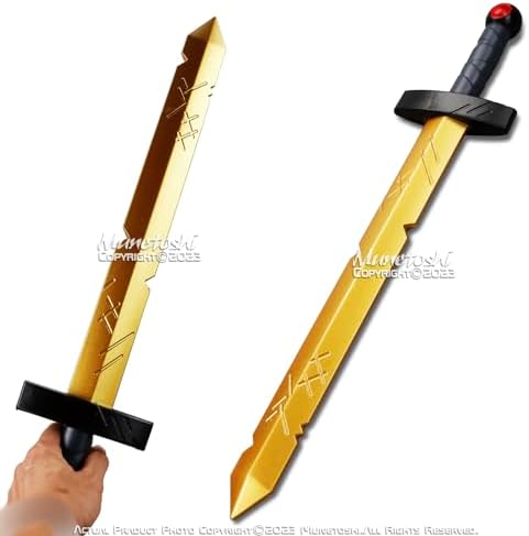 Golden Battle Sword Costume Prop for Fantasy Fans