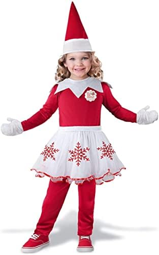 Fun World Toddler Girls Jumpsuit Costume with Skirt Mitten and Hat