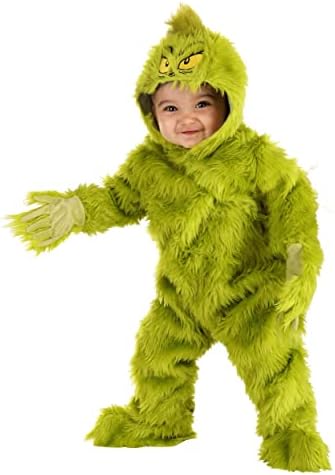 Fun Grinch jumpsuit costume for babies