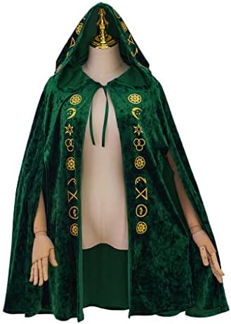RocailleCos Winifred Sanderson Halloween Costume Cloak Green Velvet Robe