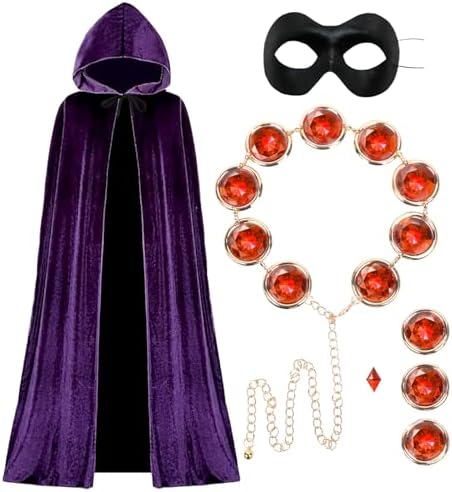 Halloween Womens Cosplay costume Purple Cape Cloak