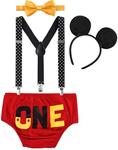 4PC Baby Boys 1st Birthday Cake Smash Costume