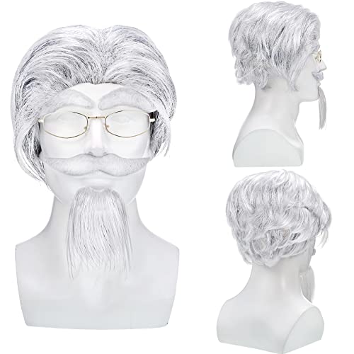 Quick-ship Grandpa Old Man Wig Set for Perfect Grandpa Look