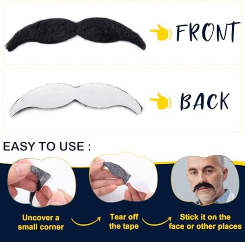 48 Piece Fake Mustaches Make for Halloween