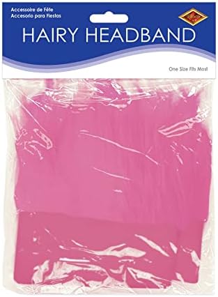 Beistle Pink Hairy Headband For Breast Cancer Awareness