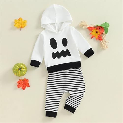 Baby Halloween Striped Hoodie Set