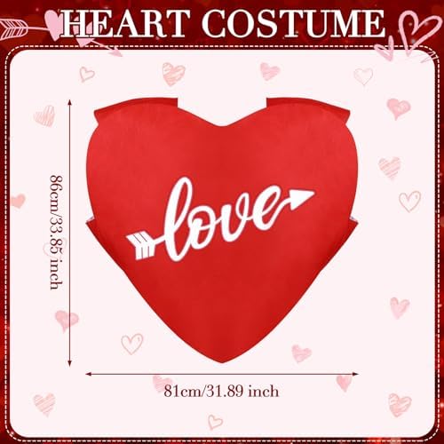 Xtinmee Red Heart Costume The Perfect for Cosplay and Special Occasions