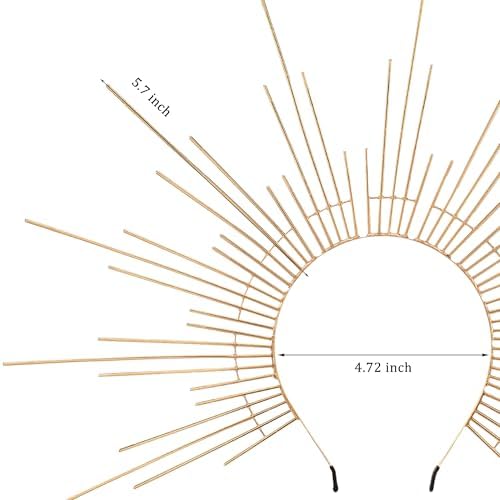 Sun Goddess Halo Crown - Golden Light Renaissance Cosplay Headpiece