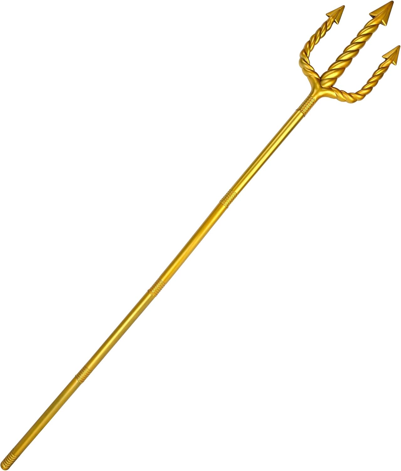 Amlisia 60Inch Gold Trident Plastic Trident King Neptune Costume Accessory