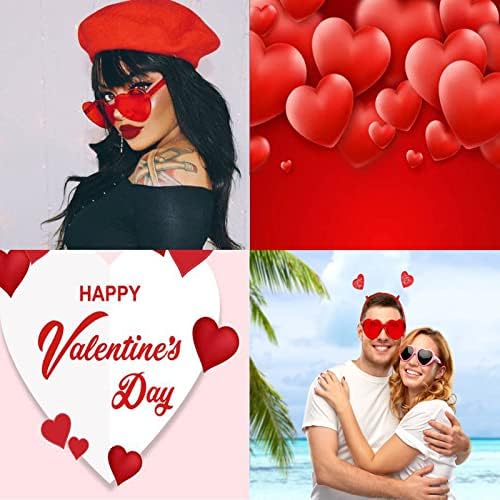 Valentines Red Heart Sunglasses and Headband