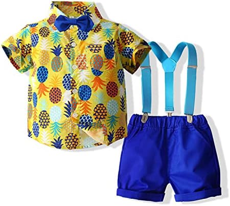 Baby Boy Short Sleeve Pineapple Shirt Set
