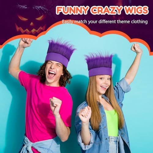 Hairy Headband Troll Costume Wig for Halloween Cosplay
