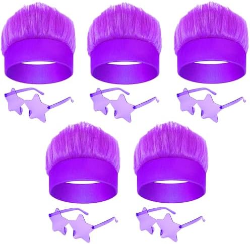 Vegove 5-Piece Hairy Headband Set for Spirit Day Halloween