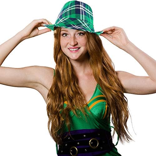 Skeleteen Irish Plaid Fedora - St Patricks Day Hat for Costumes