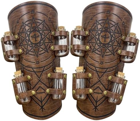 Medieval Alchemist Fascinating Design Embossed Bracers