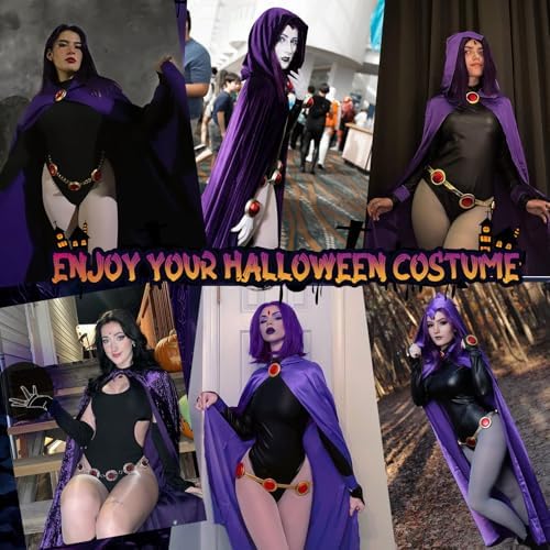 Halloween Womens Cosplay costume Purple Cape Cloak