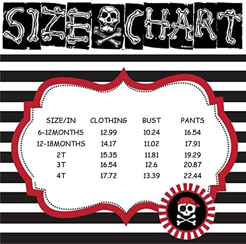 Aculate Toddler Pirate Costume Set for Boys Halloween More