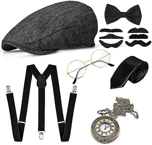 GOLDGE 1920s Elegance Mens Accessory Set for Classic Looks